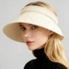 Summer Solid-color Sun Hat With Wide Brim, Shoulder Protection, Neck Protection, Open Top Hat For Outdoor Cycling, Sun Protection Hat For Going Out, Hat For Outdoor Activities